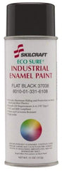 Ability One - Black, Gloss, Enamel Spray Paint - 8 to 10 Sq Ft per Can, 11 oz Container - Caliber Tooling