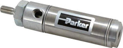 Parker - 1" Stroke x 1-1/16" Bore Double Acting Air Cylinder - 1/8 Port, 5/16-24 Rod Thread, 250 Max psi, 14 to 140°F - Caliber Tooling