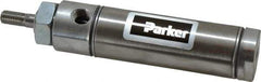 Parker - 1-1/2" Stroke x 1-1/16" Bore Double Acting Air Cylinder - 1/8 Port, 5/16-24 Rod Thread, 250 Max psi, 14 to 140°F - Caliber Tooling