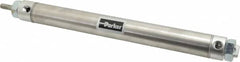 Parker - 8" Stroke x 1-1/16" Bore Double Acting Air Cylinder - 1/8 Port, 5/16-24 Rod Thread, 250 Max psi, 14 to 140°F - Caliber Tooling