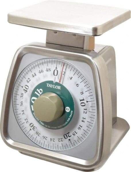 Taylor - 50 Lb. Capacity, Analog Dial Portion Control Scale - 1/8 oz. Graduation, 6 x 5" Platform - Caliber Tooling