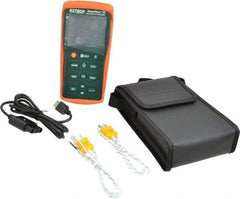 Extech - -200 to 1999.9°F, Temp Recorder - Dual Input Datalogging Thermometer - Caliber Tooling