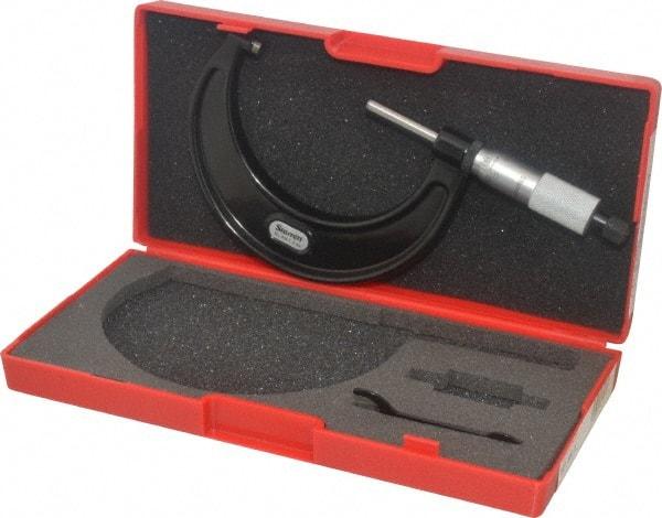 Starrett - 2 to 3" Range, 0.0001" Graduation, Mechanical Outside Micrometer - Ratchet Stop Thimble, Accurate to 0.00005" - Caliber Tooling