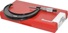 Starrett - 3 to 4" Range, 0.0001" Graduation, Mechanical Outside Micrometer - Ratchet Stop Thimble, Accurate to 0.0001" - Caliber Tooling