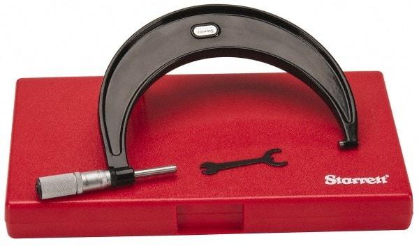 Starrett - 5 to 6" Range, 0.0001" Graduation, Mechanical Outside Micrometer - Friction Thimble, Accurate to 0.00005" - Caliber Tooling