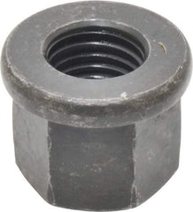 Gibraltar - M16, 31mm Flange Diam, 24mm High, 24mm Across Flats, Flange Nut - Grade 10 Steel, Black Phosphate Finish, 5" Flange Height, DIN 6331 - Caliber Tooling