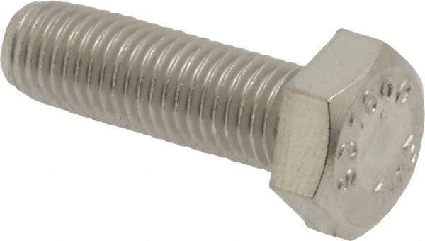 Value Collection - 5/16-24 UNF, 1" Length Under Head Hex Head Cap Screw - Fully Threaded, Grade 316 Stainless Steel, Uncoated, 1/2" Hex - Caliber Tooling