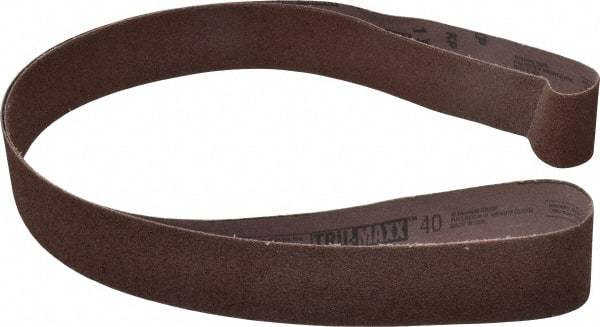 Tru-Maxx - 2" Wide x 72" OAL, 40 Grit, Aluminum Oxide Abrasive Belt - Aluminum Oxide, Coarse, Coated - Caliber Tooling