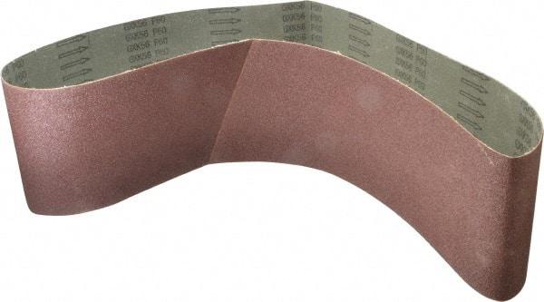 Tru-Maxx - 6" Wide x 60" OAL, 60 Grit, Aluminum Oxide Abrasive Belt - Aluminum Oxide, Medium, Coated - Caliber Tooling