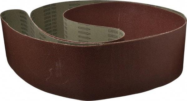 Tru-Maxx - 6" Wide x 132" OAL, 80 Grit, Aluminum Oxide Abrasive Belt - Aluminum Oxide, Medium, Coated - Caliber Tooling