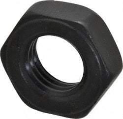 Gibraltar - 1-8 UNC Alloy Steel Right Hand Heavy Hex Jam Nut - 1-5/8" Across Flats, 35/64" High, Black Oxide Finish - Caliber Tooling