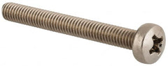 Value Collection - M4x0.70 Metric Coarse, 35mm Length Under Head Phillips Drive Machine Screw - Pan Head, Grade 18-8 & A2 Stainless Steel, Uncoated, Without Washer - Caliber Tooling