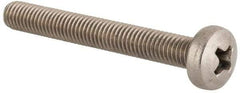 Value Collection - M5x0.80 Metric Coarse, 40mm Length Under Head Phillips Drive Machine Screw - Pan Head, Grade 18-8 & A2 Stainless Steel, Uncoated, Without Washer - Caliber Tooling