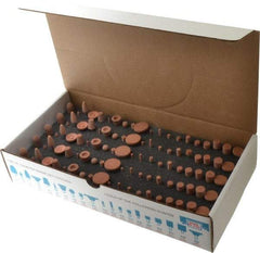 Made in USA - 100 Piece Aluminum Oxide Vitrified Mounted Stone Abrasive Point Set - Includes Shapes B42, B45, B52, B81, B91, B97, B102, B122, B136, W144, W146, W152, W160, W163, W167, W175, W176, W185, W200 & W215 - Caliber Tooling