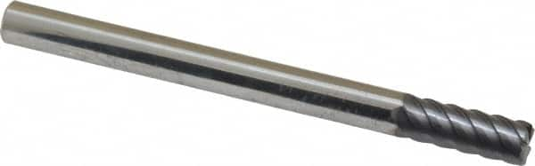 Niagara Cutter - 1/4", 6 Flute, Solid Carbide, 0.02" Corner Radius End Mill - 3" OAL, 45° Helix, 5/8" LOC - Caliber Tooling