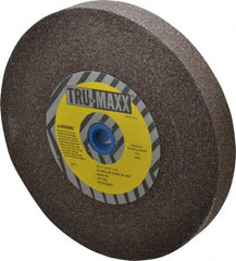 Tru-Maxx - 46 Grit Aluminum Oxide Bench & Pedestal Grinding Wheel - 10" Diam x 1-1/4" Hole x 1-1/4" Thick, 3250 Max RPM, P Hardness, Coarse Grade , Vitrified Bond - Caliber Tooling