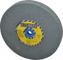 Tru-Maxx - 80 Grit Silicon Carbide Bench & Pedestal Grinding Wheel - 7" Diam x 1" Hole x 1" Thick, 3600 Max RPM, K Hardness, Medium Grade , Vitrified Bond - Caliber Tooling