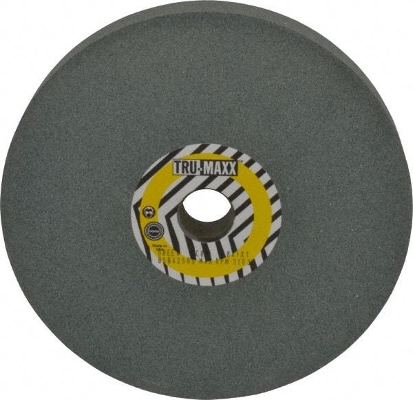 Tru-Maxx - 80 Grit Silicon Carbide Bench & Pedestal Grinding Wheel - 8" Diam x 1" Hole x 1" Thick, 3600 Max RPM, K Hardness, Medium Grade , Vitrified Bond - Caliber Tooling