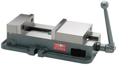 Wilton - 5" Jaw Width, 4-1/2" Jaw Opening Capacity, Horizontal Stationary Machine Vise - Manual Operation, 1 Station, 16-3/4" Long x 4.7" High x 1-3/4" Deep, 5" Jaw Height, 85,000 psi Max Clamp Force, Ductile Alloy - Caliber Tooling