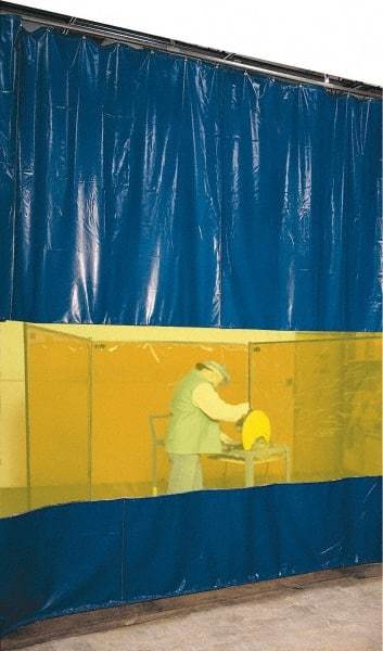 Steiner - 4 Ft. Wide x 10 Ft. High, Vinyl Welding Welding Curtain Kit - Yellow with Universal Mounting Hardware - Caliber Tooling