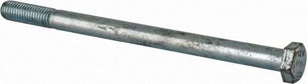 Value Collection - M12x1.75mm Metric Coarse, 180mm Length Under Head Hex Head Cap Screw - Partially Threaded, Grade 8.8 Steel, Zinc-Plated Finish, 19mm Hex - Caliber Tooling