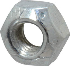 Value Collection - 1/4-28 UNF Grade C Hex Lock Nut with Distorted Thread - 7/16" Width Across Flats, Cadmium Clear-Plated Finish - Caliber Tooling