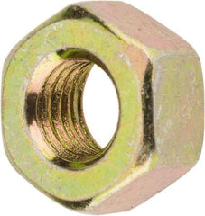 Value Collection - 1/4-28 UNF Steel Right Hand Hex Nut - 7/16" Across Flats, 7/32" High, Zinc Yellow Dichromate Finish - Caliber Tooling