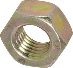 Value Collection - 5/16-24 UNF Steel Right Hand Hex Nut - 1/2" Across Flats, 17/64" High, Zinc Yellow Dichromate Finish - Caliber Tooling