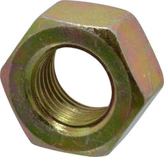 Value Collection - 7/16-20 UNF Steel Right Hand Hex Nut - 11/16" Across Flats, 3/8" High, Zinc Yellow Dichromate Finish - Caliber Tooling