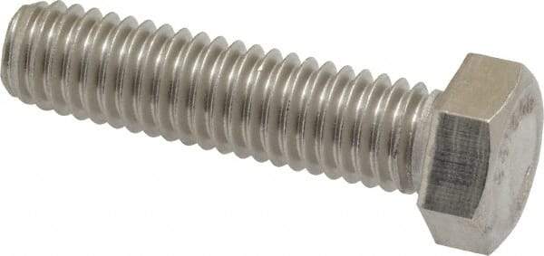 Value Collection - 3/8-16 UNC, 1-1/2" Length Under Head Hex Head Cap Screw - Fully Threaded, Grade 316 Stainless Steel, Uncoated, 9/16" Hex - Caliber Tooling