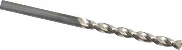 Jobber Length Drill Bit: 0.1591″ Dia, 130 °, Cobalt Bright/Uncoated, Right Hand Cut, Parabolic Flute, Straight-Cylindrical Shank, Series 622