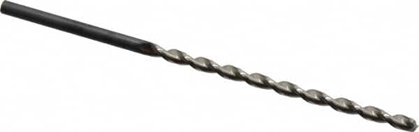 Taper Length Drill Bit: 0.1520″ Dia, 130 ° Bright/Uncoated, RH Cut, Parabolic Flute, Straight Shank, Series 535