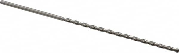 Taper Length Drill Bit: 0.0760″ Dia, 130 ° Bright/Uncoated, RH Cut, Parabolic Flute, Straight Shank, Series 535