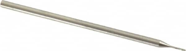 Micro Drill Bit: 0.0094″ Dia, 118 °, Cobalt Bright/Uncoated, 0.984″ OAL, RH Cut, Spiral Flute, Straight-Cylindrical Shank, Series 301