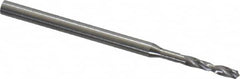 Micro Drill Bit: 0.0394″ Dia, 118 °, Cobalt Bright/Uncoated, 0.984″ OAL, RH Cut, Spiral Flute, Straight-Cylindrical Shank, Series 301