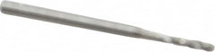 Micro Drill Bit: 0.0406″ Dia, 118 °, Cobalt Bright/Uncoated, RH Cut, Spiral Flute, Straight-Cylindrical Shank, Series 301