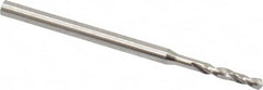 Micro Drill Bit: 0.0409″ Dia, 118 °, Cobalt Bright/Uncoated, RH Cut, Spiral Flute, Straight-Cylindrical Shank, Series 301