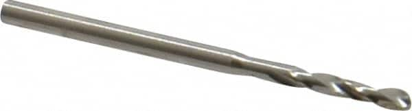 Micro Drill Bit: 0.048″ Dia, 118 °, Cobalt Bright/Uncoated, RH Cut, Spiral Flute, Straight-Cylindrical Shank, Series 301