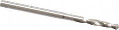 Micro Drill Bit: 0.0528″ Dia, 118 °, Cobalt Bright/Uncoated, RH Cut, Spiral Flute, Straight-Cylindrical Shank, Series 301