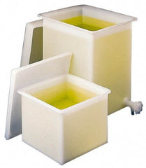 Bel-Art - 15 Gallon Natural Rectangular Polyethylene Tank - 19" High x 12" Diam - Caliber Tooling