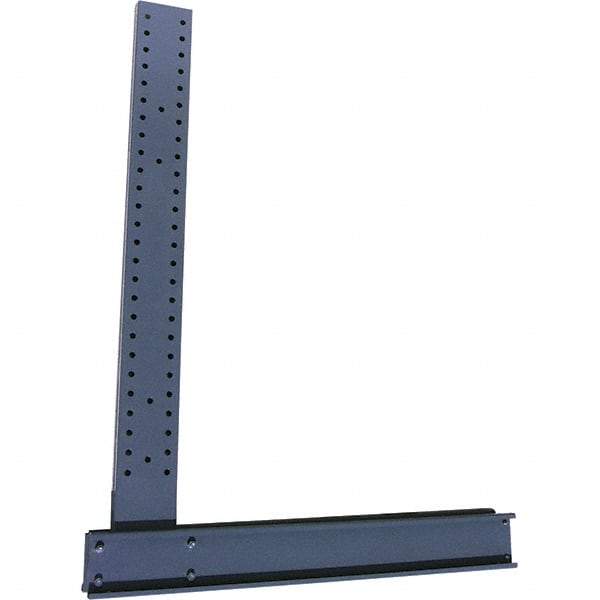 Made in USA - 14' High Single Sided Upright Cantilever Rack - 9,800 Lb Capacity, 50" Base Length - Caliber Tooling