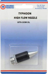 Coilhose Pneumatics - Blow Gun Safety High Flow Nozzle - 1/2-27 UNS, 2" Long, Aluminum - Caliber Tooling