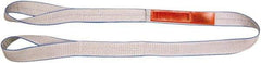 Lift-All - 3' Long x 4" Wide, 6,400 Lb Vertical Capacity, 1 Ply, Polyester Web Sling - 5,000 Lb Choker Capacity, Silver (Color) - Caliber Tooling