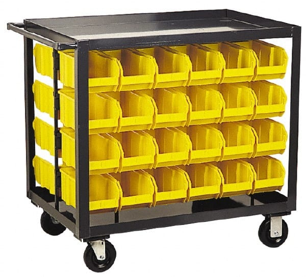 Quantum Storage - 800 Lb Capacity, 36" Deep x 24" Wide x 35-1/2" High, Steel Mobile Rack - Caliber Tooling