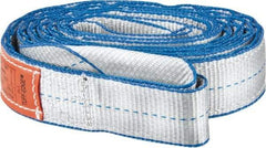 Lift-All - 10' Long x 2" Wide, 6,400 Lb Vertical Capacity, 2 Ply, Polyester Web Sling - 5,000 Lb Choker Capacity, Silver (Color) - Caliber Tooling