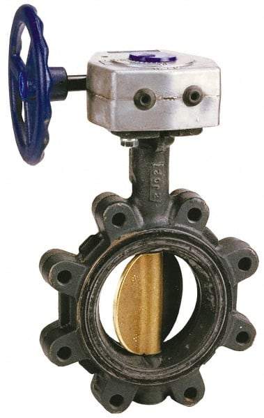 NIBCO - 8" Pipe, Lug Butterfly Valve - Gear Handle, Ductile Iron Body, Buna-N Seat, 250 WOG, Ductile Iron Disc, Stainless Steel Stem - Caliber Tooling