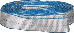 Lift-All - 12' Long x 2" Wide, 6,400 Lb Vertical Capacity, 2 Ply, Polyester Web Sling - 5,000 Lb Choker Capacity, Silver (Color) - Caliber Tooling