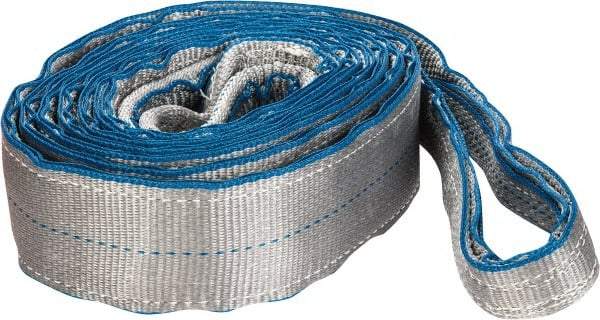 Lift-All - 14' Long x 3" Wide, 8,600 Lb Vertical Capacity, 2 Ply, Polyester Web Sling - 6,900 Lb Choker Capacity, Silver (Color) - Caliber Tooling