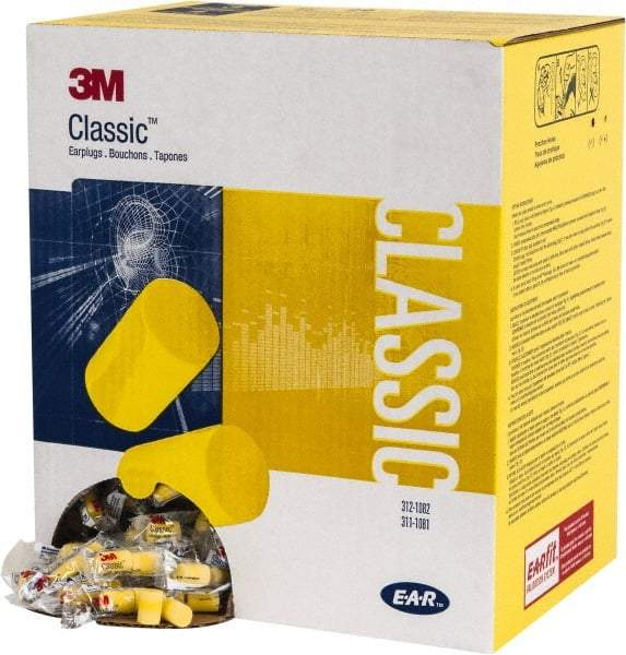 3M - Disposable, Uncorded, 29 dB, Barrel Earplugs - Yellow, 1000 Pairs - Caliber Tooling