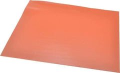 Made in USA - 12" Long, 12" Wide, 0.031" Thick, Silicone Rubber Foam Sheet - 20 Durometer, Orange-Red, -40 to 300°F, 650 psi Tensile Strength, Plain Backing, Stock Length - Caliber Tooling